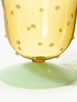 Handgefertigte Wassergläser Dot aus Borosilikatglas, 2 Stück