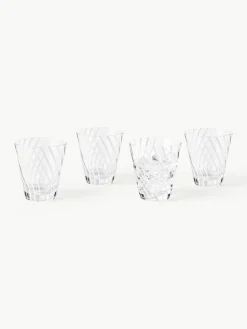 Handgefertigte Wassergläser Carson, 4 Stück