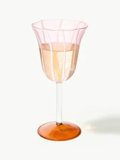 Handgefertigte Weingläser Eve aus Borosilikatglas, 2 Stück