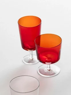 Handgefertigte Weißweingläser Aurora, 2 Stück