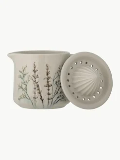 Handgefertigte Zitronenpresse Bea mit Gräser-Motiv