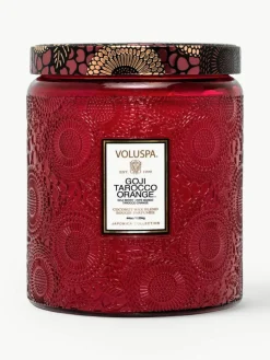 Handgefertigte Zweidocht-Duftkerze Japonica Collection (Goji-Beere, Mango & Tarocco Orange)