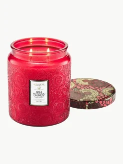 Handgefertigte Zweidocht-Duftkerze Japonica Collection (Goji-Beere, Mango & Tarocco Orange)