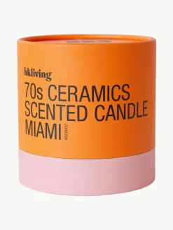 Handgefertigte Zweidocht-Duftkerze 70's (Rosen & Vanille)