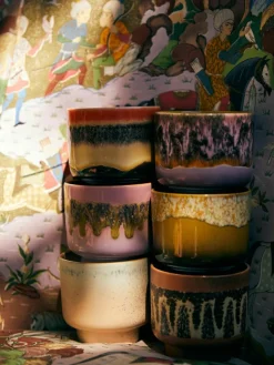 Handgefertigte Zweidocht-Duftkerze 70's (Rosen & Vanille)