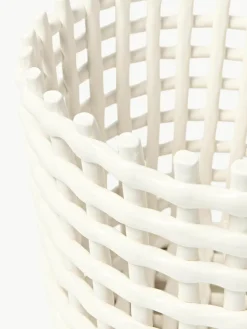 Handgefertigter Aufbewahrungskorb Nalan aus Keramik, H 32 cm