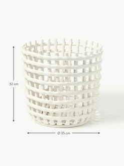 Handgefertigter Aufbewahrungskorb Nalan aus Keramik, H 32 cm