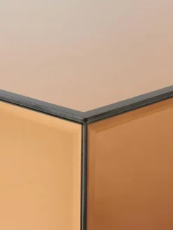 Handgefertigter Couchtisch Mirror aus Spiegelglas, B 90 cm