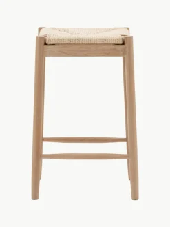 Handgefertigter Hocker Eton aus Eichenholz