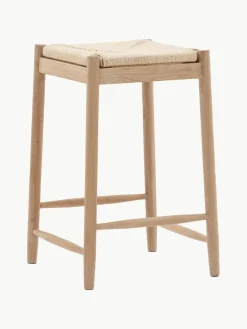 Handgefertigter Hocker Eton aus Eichenholz