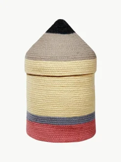 Handgefertigter Kinder-Aufbewahrungskorb Pencil, H 45 cm