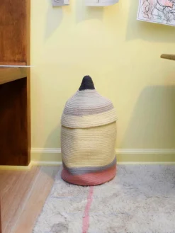 Handgefertigter Kinder-Aufbewahrungskorb Pencil, H 45 cm