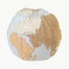 Handgefertigter Kinder-Pouf World Map