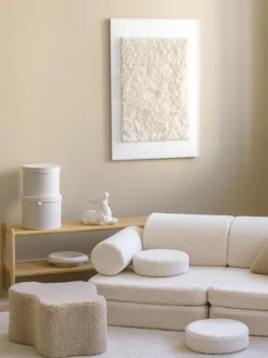 Handgefertigter Kinder-Pouf Cloud aus Teddy