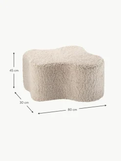 Handgefertigter Kinder-Pouf Cloud aus Teddy