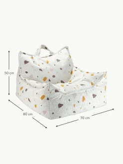 Handgefertigter Kinder-Sitzsack Sugar aus Bouclé