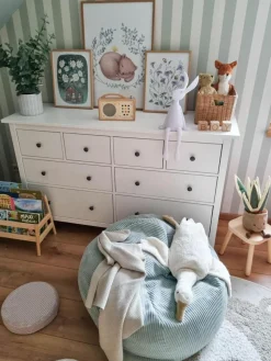 Handgefertigter Kinder-Sitzsack Flora aus Cord