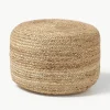 Handgefertigter Pouf Bono aus Jute