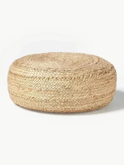 Handgefertigter Pouf Bono aus Jute