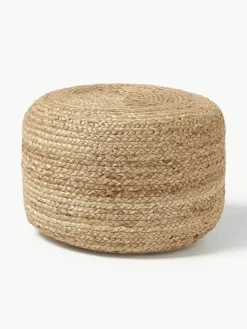 Handgefertigter Pouf Bono aus Jute