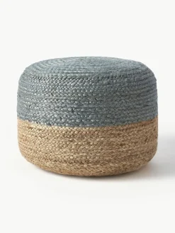Handgefertigter Pouf Bono aus Jute