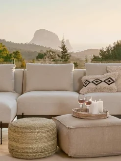 Handgefertigter Pouf Bono aus Jute