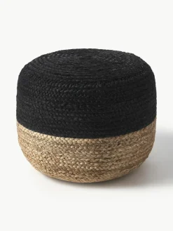 Handgefertigter Pouf Bono aus Jute