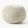Handgefertigter Strickpouf Dori