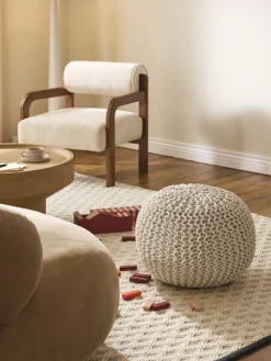 Handgefertigter Strickpouf Dori