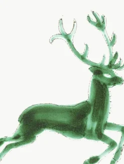 Handgefertigter Suppenteller Cup Grüner Hirsch