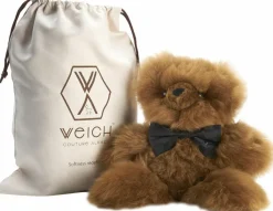 Handgefertigter Teddybär Pelu aus Alpakafell