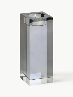 Handgefertigter Teelichthalter Goniaki aus Kristallglas