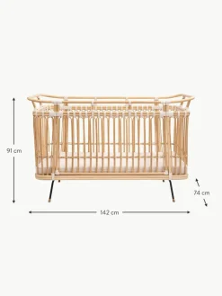 Handgefertigtes Babybett Paul aus Rattan
