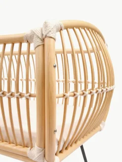 Handgefertigtes Beistell-Babybett Martha aus Rattan, höhenverstellbar