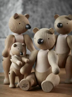 Handgefertigtes Deko-Objekt Bär aus Eichenholz