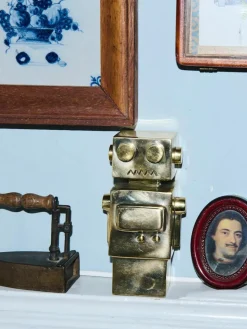 Handgefertigtes Deko-Objekt Back to the Future aus Messing