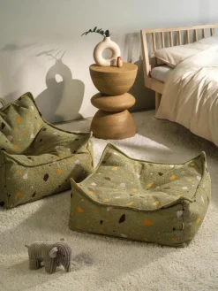 Handgefertigtes Kinder-Bodenkissen Sugar aus Bouclé