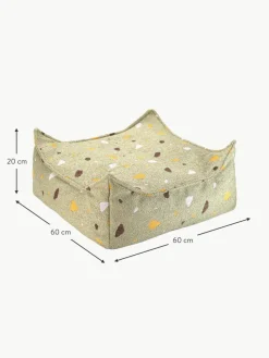 Handgefertigtes Kinder-Bodenkissen Sugar aus Bouclé