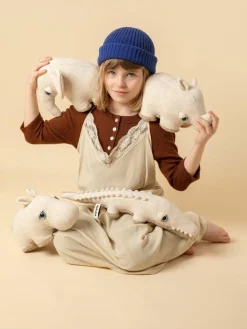 Handgefertigtes Kuschelkissen Savanah Rhino