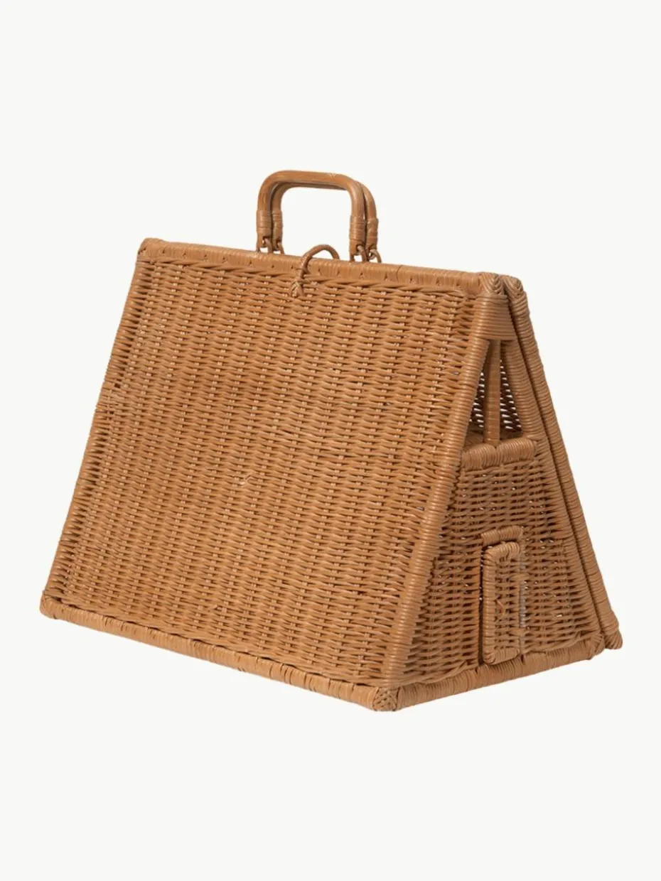 Handgefertigtes Spielhaus A-house aus Rattan