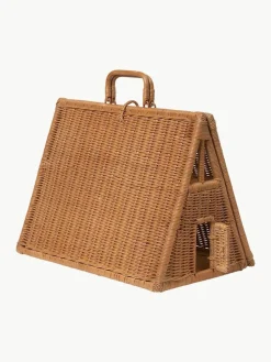 Handgefertigtes Spielhaus A-house aus Rattan