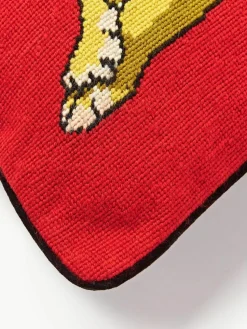 Handgefertigtes Woll-Dekokissen Safari