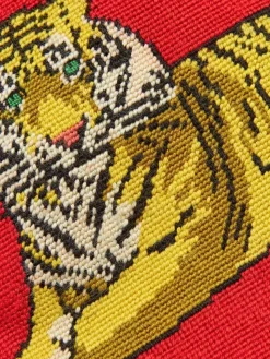 Handgefertigtes Woll-Dekokissen Safari