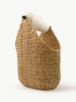 Handgeflochtener Aufbewahrungskorb Pape mit Toilettenpapierhalter