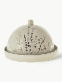 Handgemachte Butterdose Bea mit Gräser-Motiv