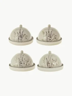 Handgemachte Butterdose Bea mit Gräser-Motiv