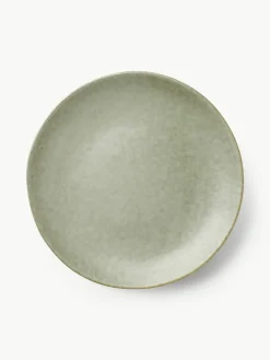 Handgemachte Frühstücksteller Nordic Marsh, 4 Stück