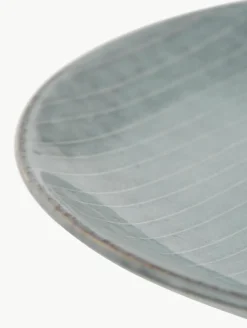 Handgemachte Frühstücksteller Nordic Sea, 4 Stück