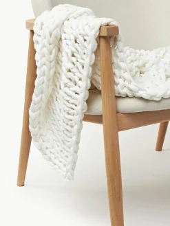 Handgemachte Grobstrick-Decke Adyna