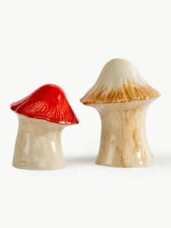 Handgemachte Salz- und Pfefferstreuer Mushi, 2er-Set